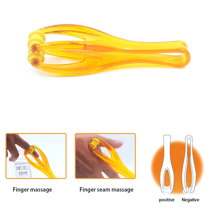 Finger Joint Handheld Body Massager Desain Cambered Roller Mempromosikan Sirkulasi Darah