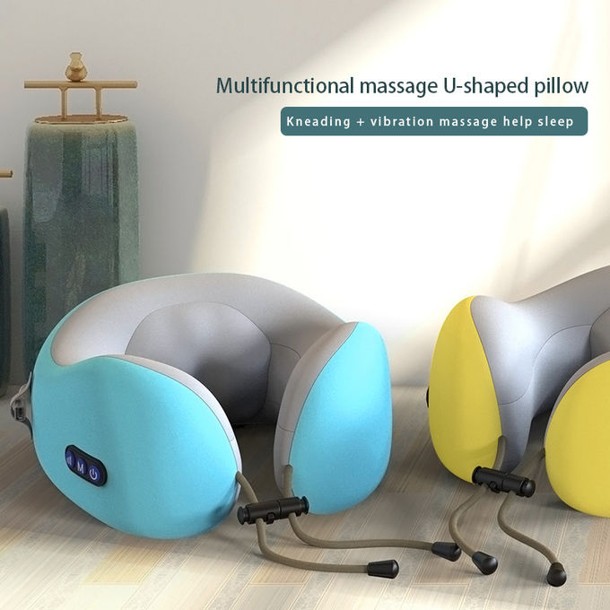U Shape Shiatsu Massage Pillow Berat 0,6kg Biaya USB Dengan Fungsi Getaran