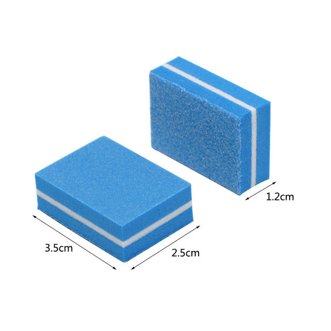 Mini Sponge Nail Perawatan Alat / Nail Buffer Block Ukuran Dua Sisi 3.5 * 2.5 * 1.2cm