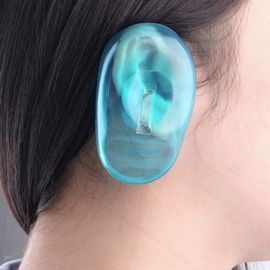 Cina Protect Silicone Ear Covers, Blue Clear Silicone Ear Untuk Penggunaan Pribadi / Salon Rias Rambut pabrik